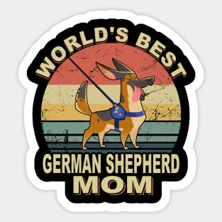 World's Best German Shepherd Mom Vintage Sticker